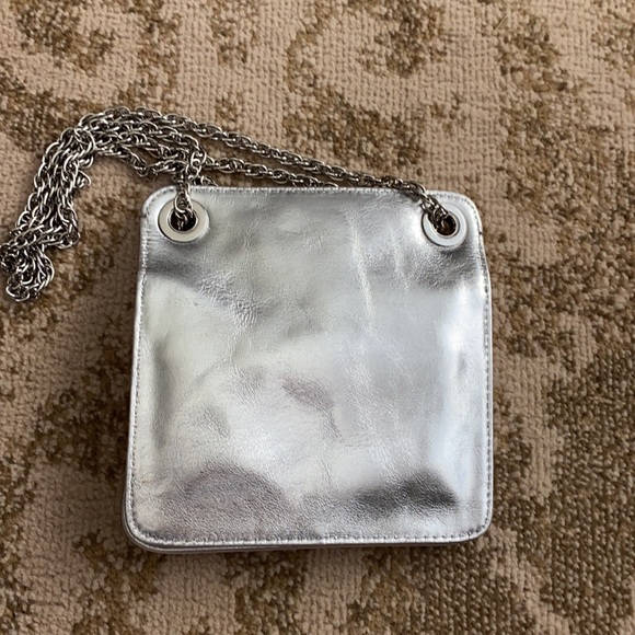 Silver Talbots leather purse, small, evening bag - Picture 2 of 3